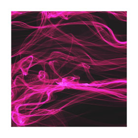 Smoking Hot Pink Black Abstract Design Stretched Canvas Prints