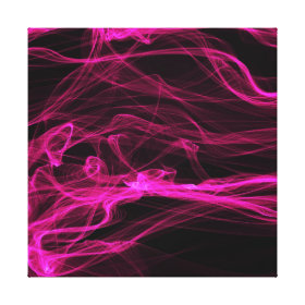 Smoking Hot Pink Black Abstract Design Stretched Canvas Print
