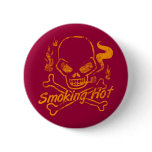 Smoking Hot Skull buttons