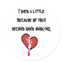 SMOKING KILLS ROUND STICKER