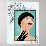 Smoking Lady in the Twenties Poster