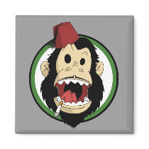 smoking monkey magnets by theholidayian smoking monkey magnets