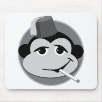 smoking monkey mouse pads