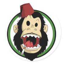 smoking monkey stickers by theholidayian smoking monkey stickers