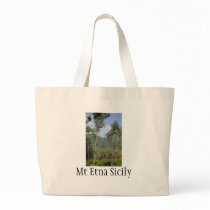 Smoking Mt Etna Through the Trees bags