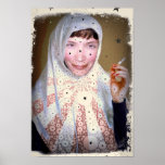 Smoking Nun Canvas Print