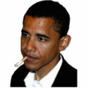 smoking Obama photo sculptures
