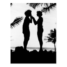Smoking Silhouette, 1940s Post Cards