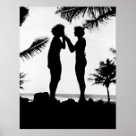 Smoking Silhouette, 1940s Print