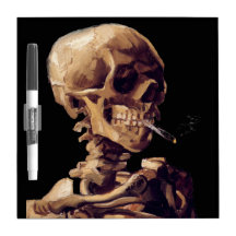 Smoking skeleton by Van Gogh Dry-Erase Boards