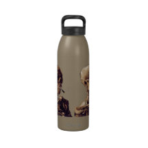 Smoking skeleton by Van Gogh Reusable Water Bottles