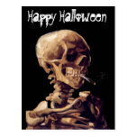 smoking skeleton post cards