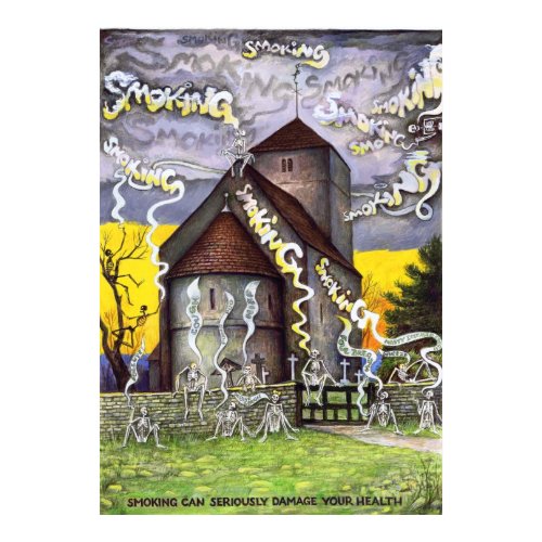 Smoking Skeletons Colossal Art Print print