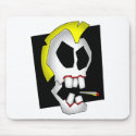 smoking skull-1 mousepads