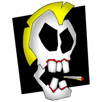 smoking skull-1 shirt