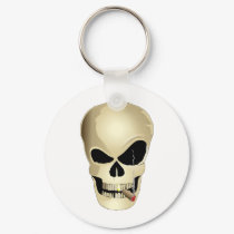 Smoking Skull keychains by TheCrewDesigns Smoking Skull keychains