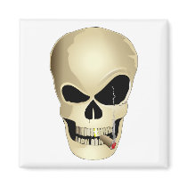 Smoking Skull magnets