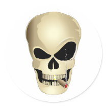 Smoking Skull stickers