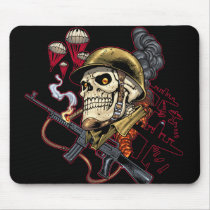 skull,, skulls,, airborne,, marine,, marines,, corps,, parachute,, skeleton,, skeletons,, al rio, Mouse pad with custom graphic design