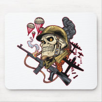 skull, skulls, airborne, marine, marines, corps, parachute, skeleton, skeletons, al rio, Mouse pad with custom graphic design