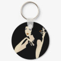 Smoking Woman keychains by VioDeSign Smoking Woman keychains
