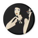Smoking Woman magnets by VioDeSign Smoking Woman magnets
