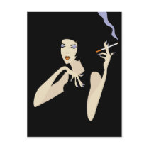 Smoking Woman postcards by VioDeSign Smoking Woman postcards
