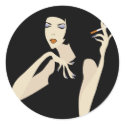 Smoking Woman stickers by VioDeSign Smoking Woman stickers