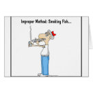 postcard - "SMOKING FISH" GREETING CARD postcard - "SMOKING FISH" GREETING CARD