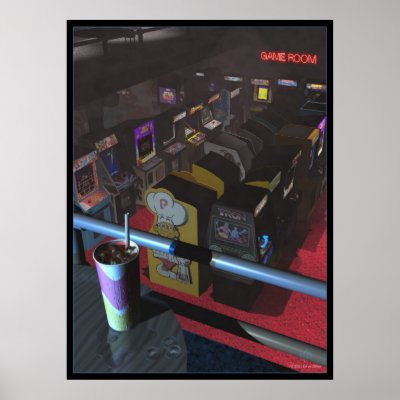 Arcade Room Design on View Of A Smokey Game Room Filled With Classic Arcade Games From The
