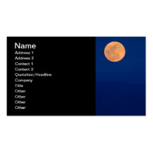 Smoky Mountains Moon Rise Business Card Template