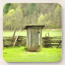 Smoky Mountains Outhouse Beverage Coaster