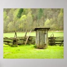 Smoky Mountains Outhouse Print