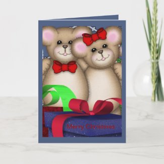 Smooch Bears Christmas card