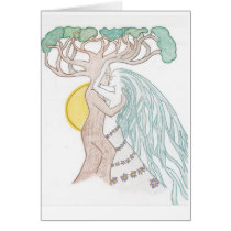 Smooching Tree couple Card