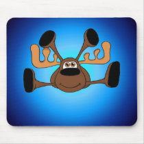 Smooshy the Flying Moose mousepads