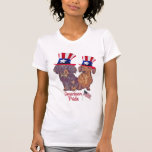 Smooth And Long Haired Dachshund American Pride Shirt