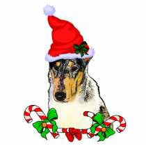 Smooth Collie Christmas Gifts Ornament photo sculptures