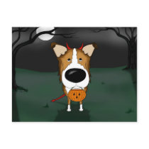 Smooth Collie Halloween postcards by NothinButtDogs Smooth Collie Halloween postcards