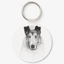 Smooth Collie keychain