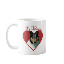 Smooth Collie My Valentine mugs by GreyWolfCreation Smooth Collie My Valentine mugs