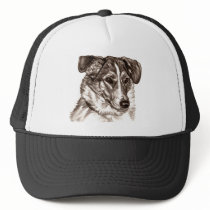 Smooth Collie Portrait Mesh Hats