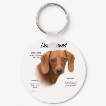 Smooth Dachshund Meet the Breed Keychain by GreyWolfCreation Smooth Dachshund Meet the Breed Keychain