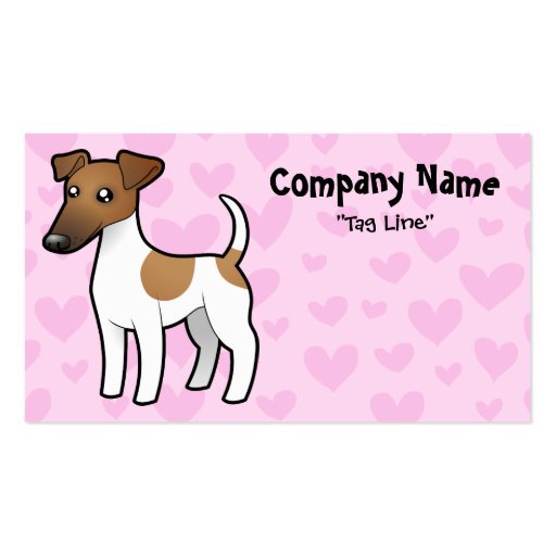 Smooth Fox Terrier Love Business Card (front side)