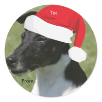 Smooth Fox Terrier To/From Christmas stickers