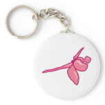 Smooth Fuschia Dragonfly Key Chain