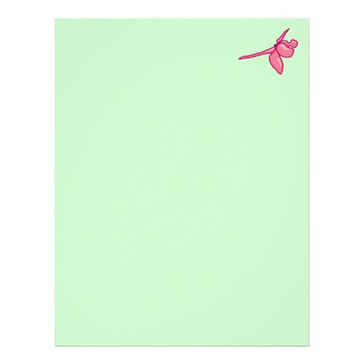 Smooth Fuschia Dragonfly Personalized Letterhead
