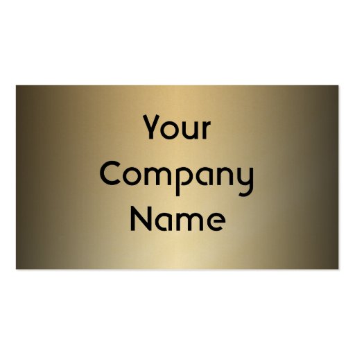 Smooth Gold Metal Look Business Cards (front side)