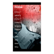 smooth jazz rain guitar vertical business card