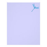 Smooth Light Blue Dragonfly Letterhead Design